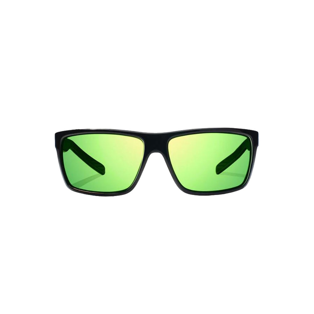 Bajio Sigs Sunglasses Polarized in Black Gloss with Green Mirror Glass
